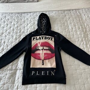 Philipp Plein Black Graphic Sweater